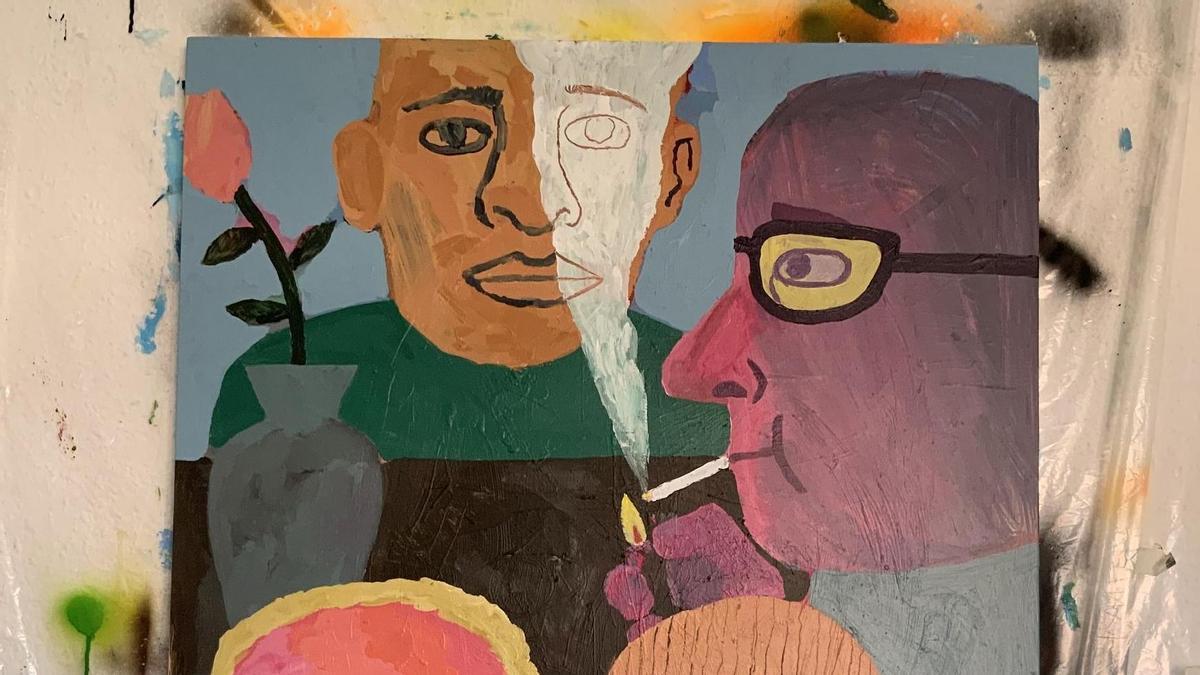Una de las obras de Luis Galbis en la exposición de Filtre Centre Expositiu.