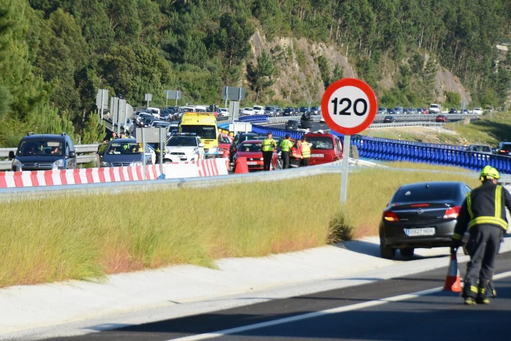 Accidente en la autovía de O Morrazo