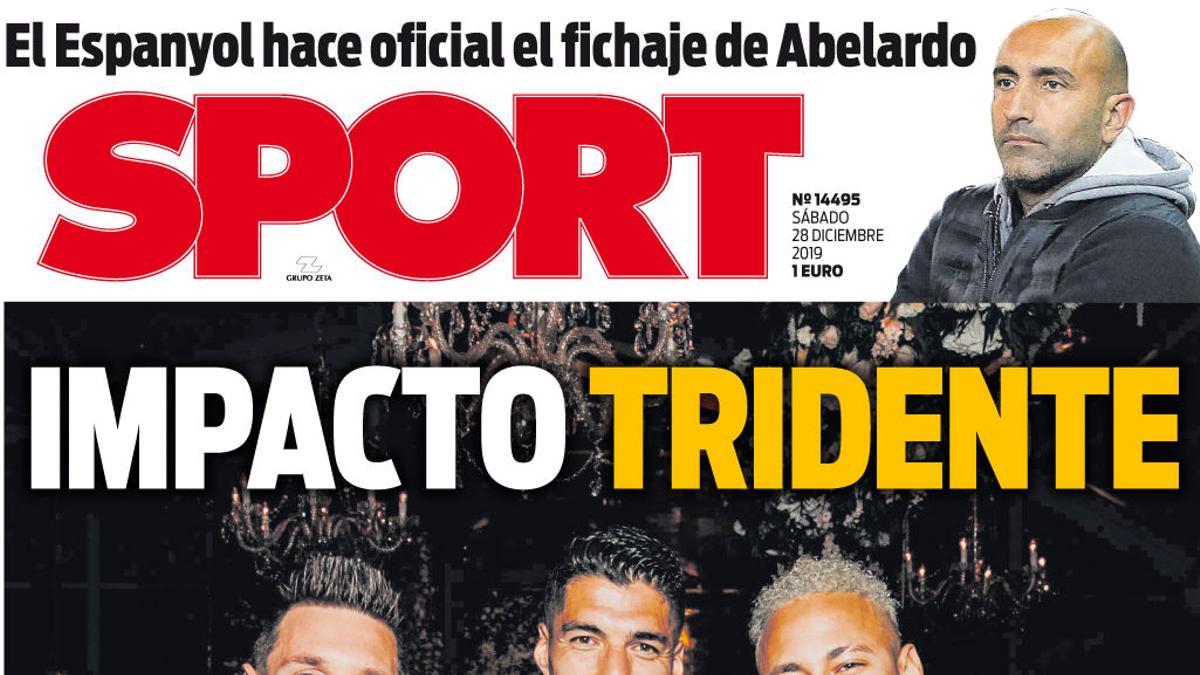 La portada de SPORT del sábado 28 de diciembre de 2029