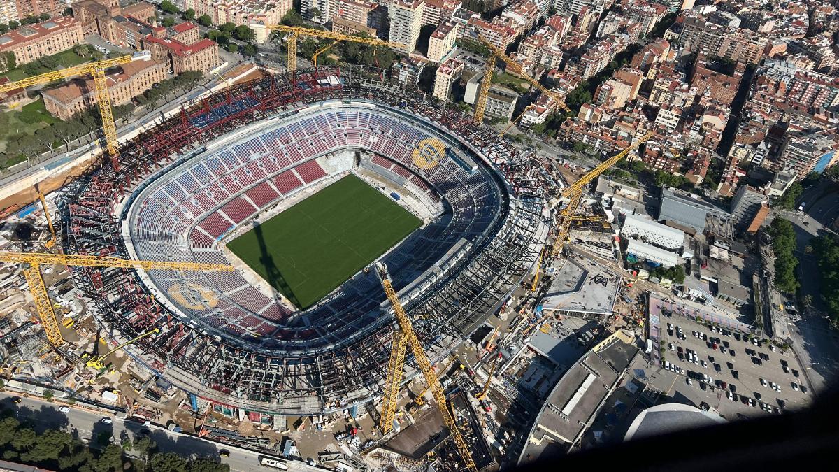 Así evolucionan las obras del Spotify Camp Nou a 7 de mayo de 2025