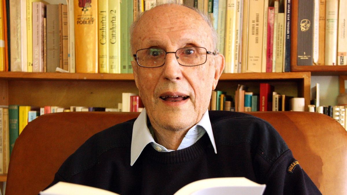 Mossèn Ballarín l'abril del 2015, un any abans de morir