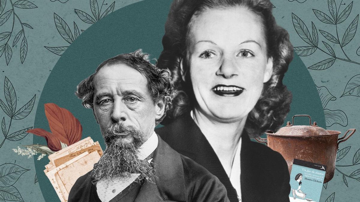 La nieta de Charles Dickens, Monica, y el autor de 'Grandes esperanzas'.