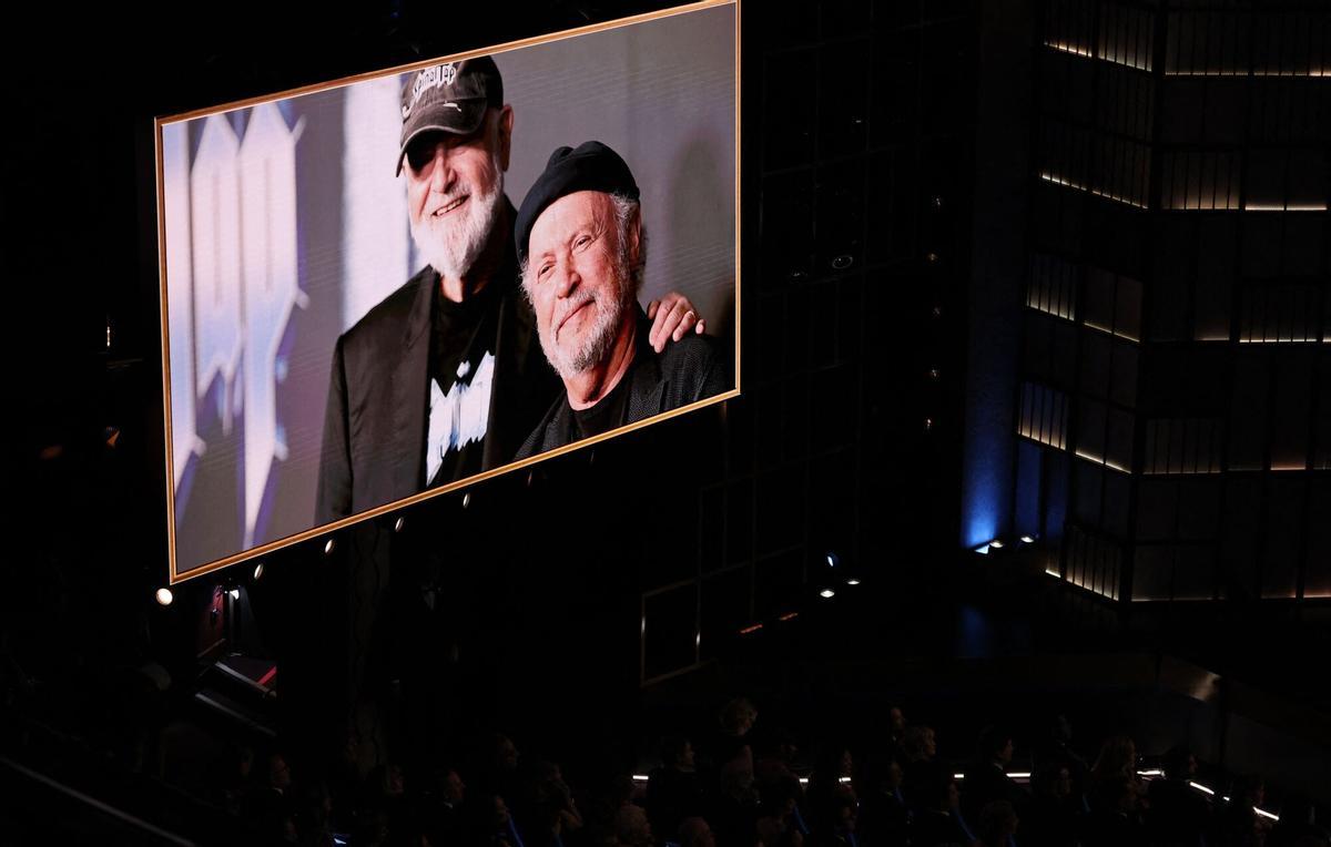El director Rob Reiner y el actor Billy Crystal en los premios Oscar 2026