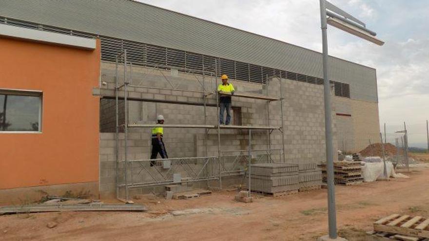 Les obres per a la construcció de vestidors al pavelló municipal