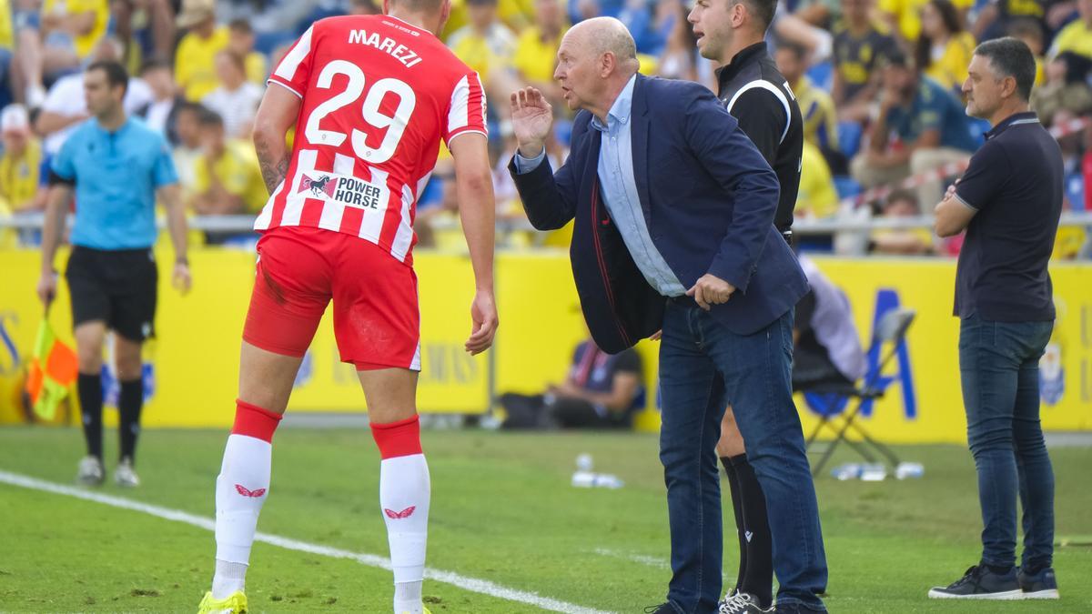 Pepe Mel en el encuentro ante la UD Las Palmas