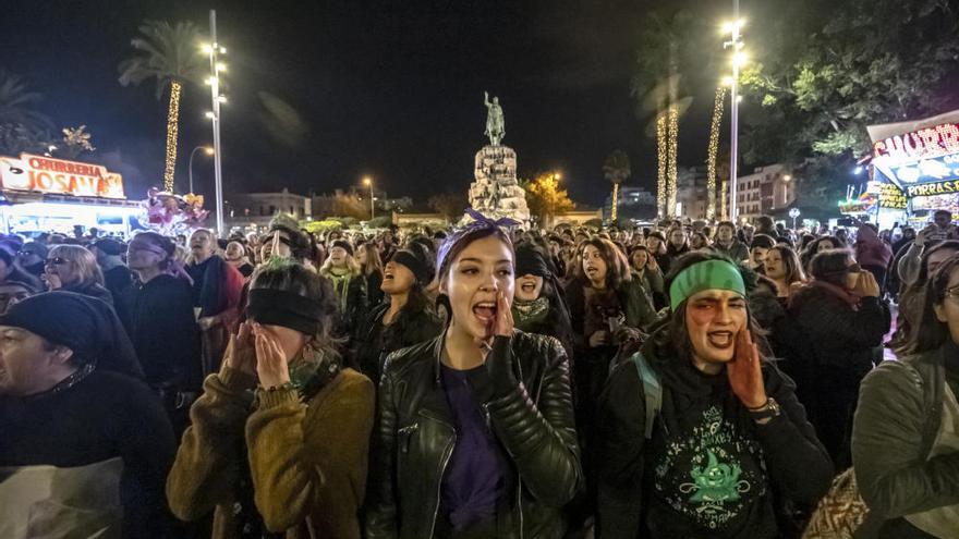 Protest an der Plaça d&#039;Espanya.