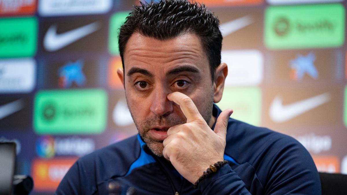 Xavi Hernández, en rueda de prensa