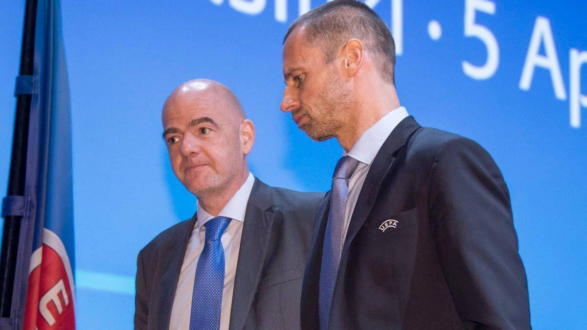 Infantino y Ceferin, presidentes de la FIFA y la UEFA
