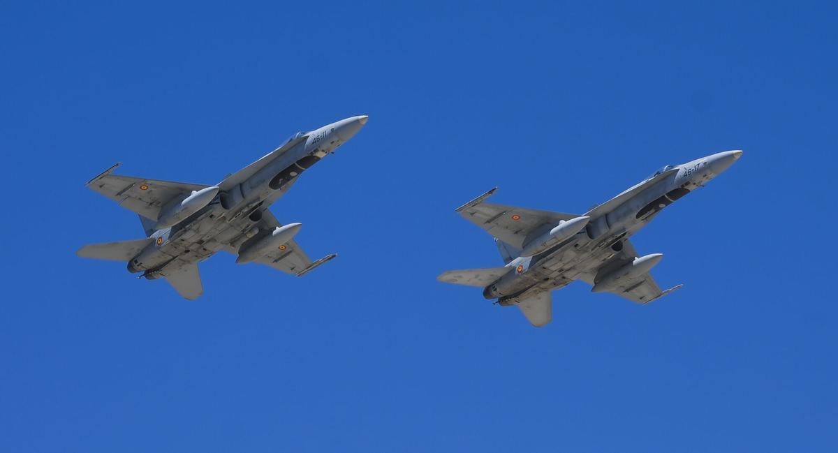 Llegada de los aviones Eurofighter a la Base Aérea de Gando, en Gran Canaria Llegada de los aviones Eurofighter a la Base Aérea de Gando, en Gran Canaria