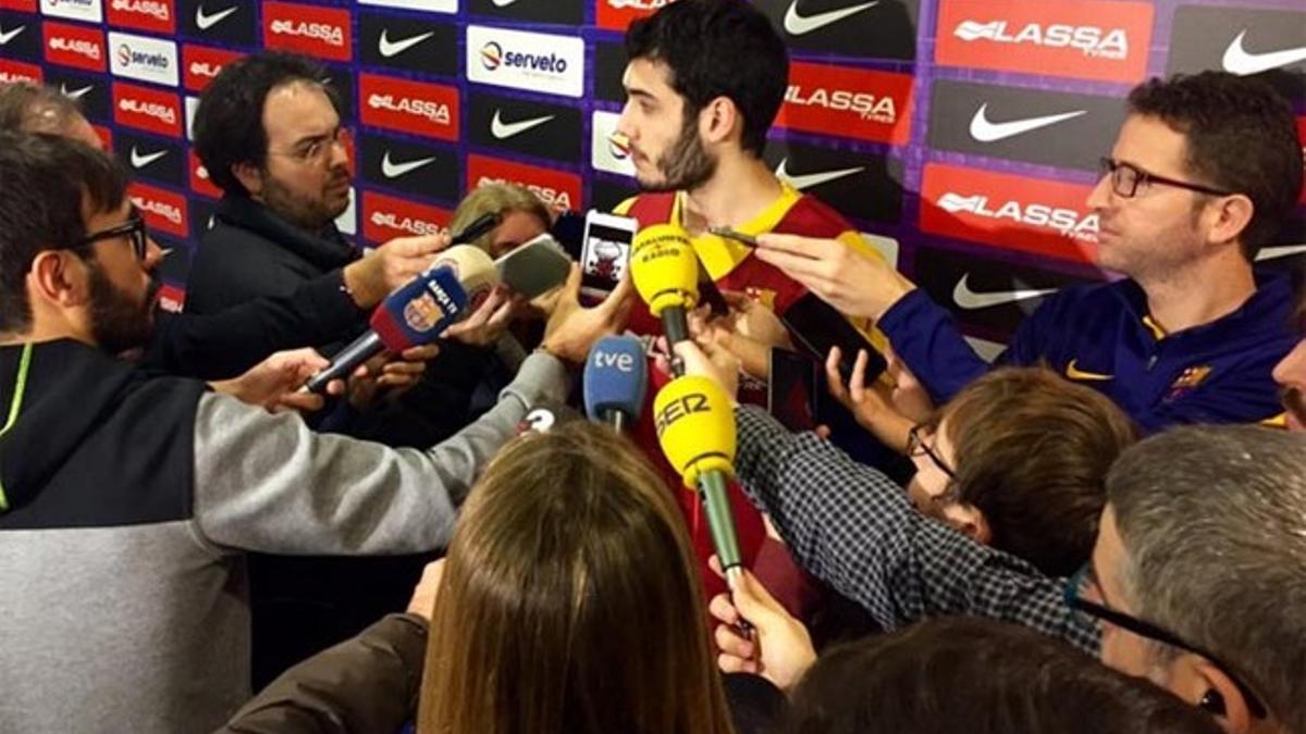 Abrines atiende a los medios en Madrid