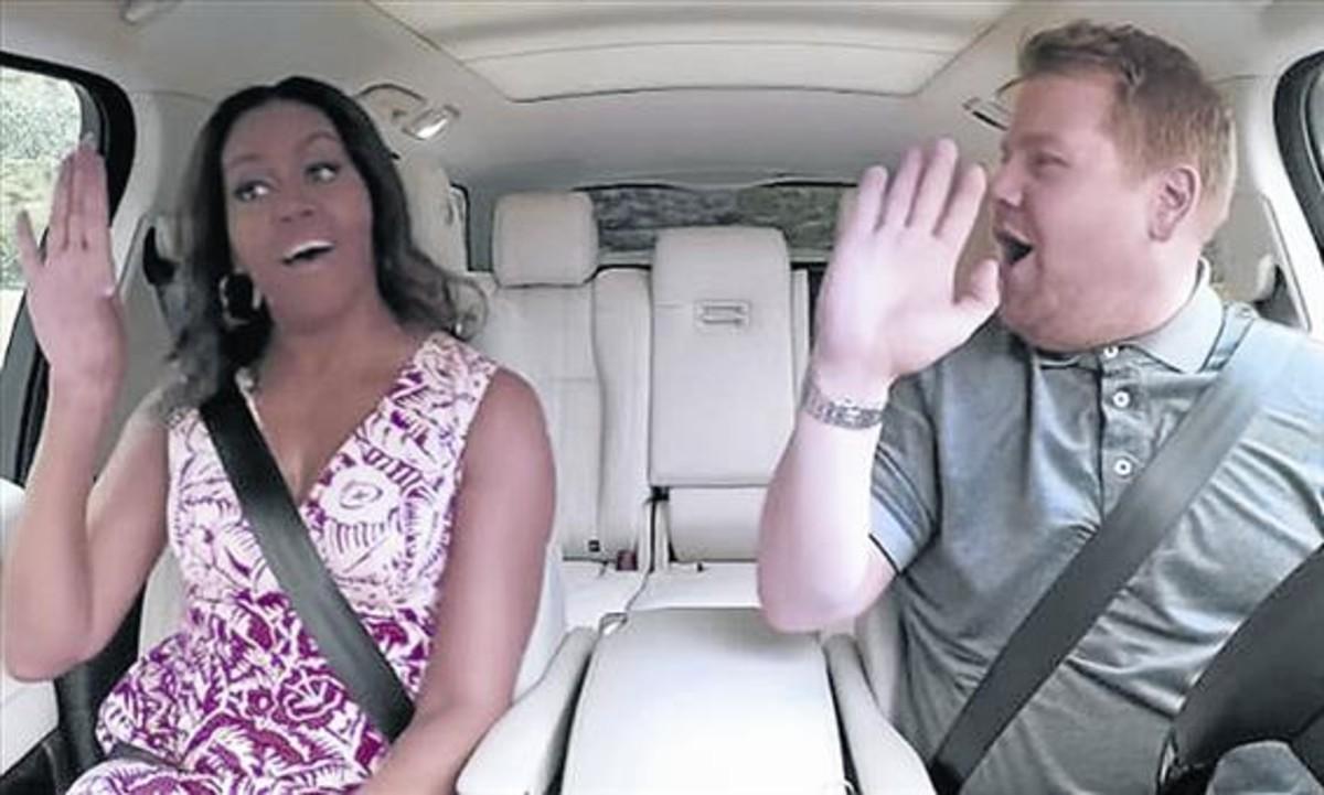 Michelle Obama, interpretando 'Single ladies' de Beyoncé.