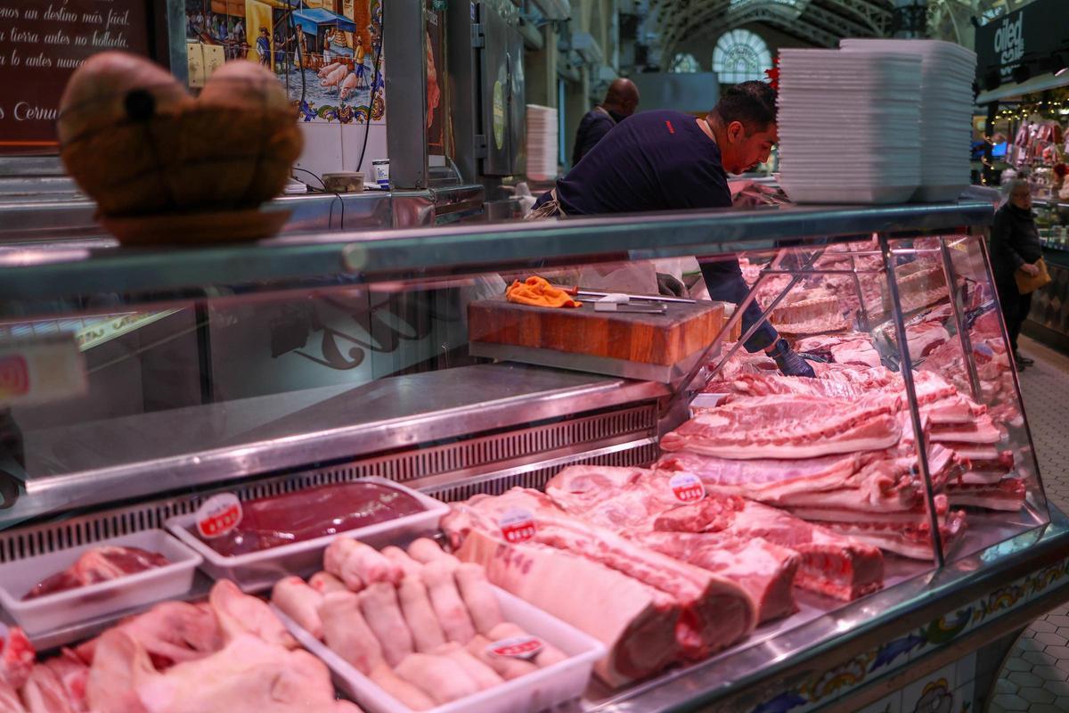 Imatge d'arxiu d'una carnisseria
