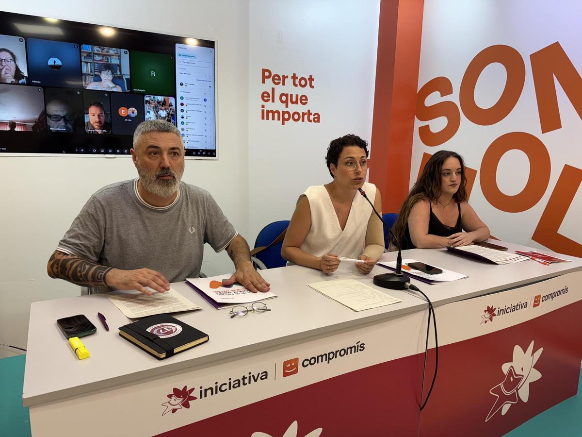 La Mesa Nacional de Iniciativa, presidida por Aitana Mas, en una imagen de archivo.