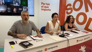 La Mesa Nacional de Iniciativa, reunida este lunes.