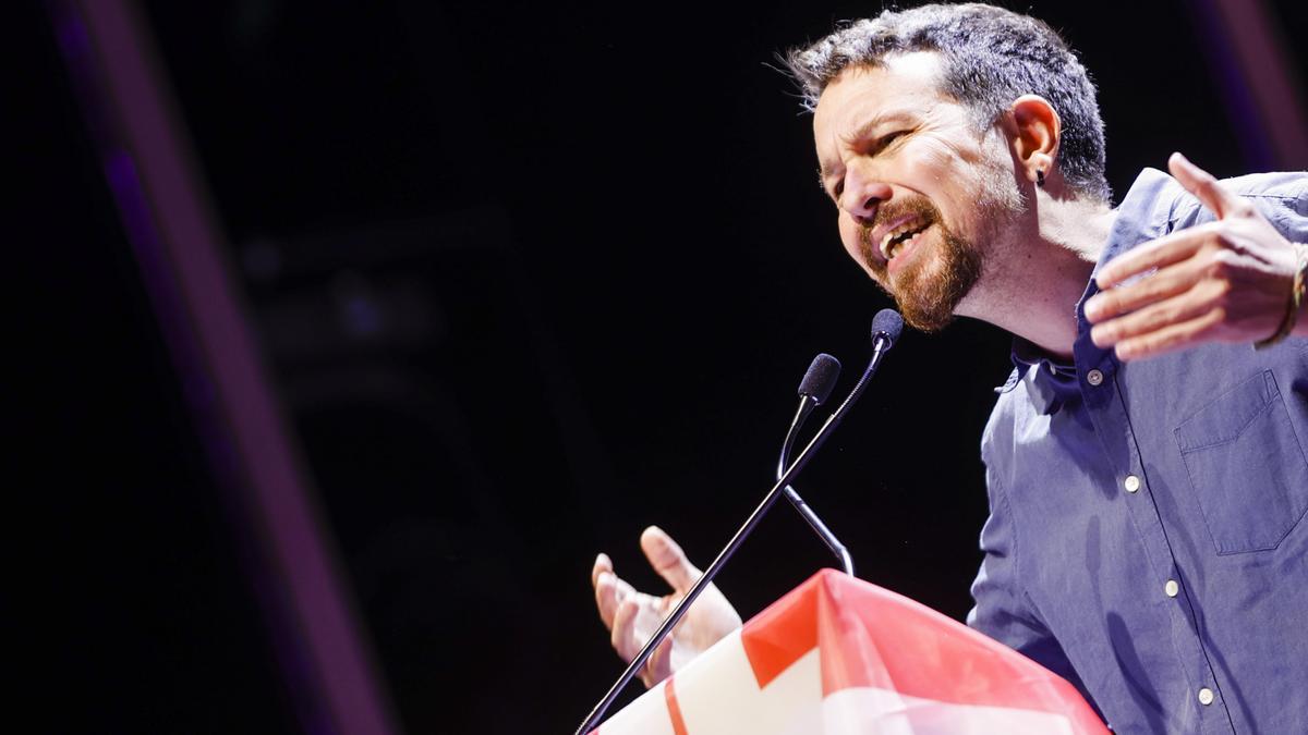 Pablo Iglesias, durante el acto de clausura de la Universidad de Otoño de Podemos, este domingo