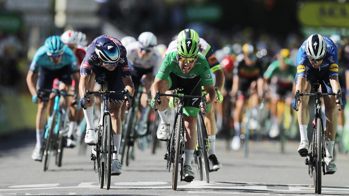 Varios ciclistas en el Tour de Francia.