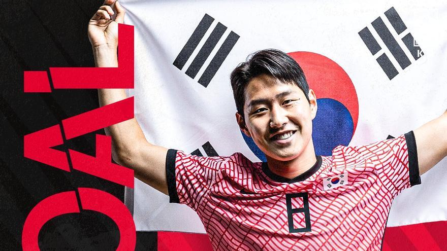 Kang In, suplente goleador con Corea del Sur