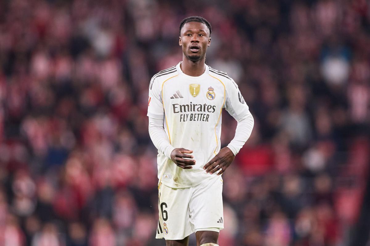 Camavinga durante el partido contra el Athletic Club