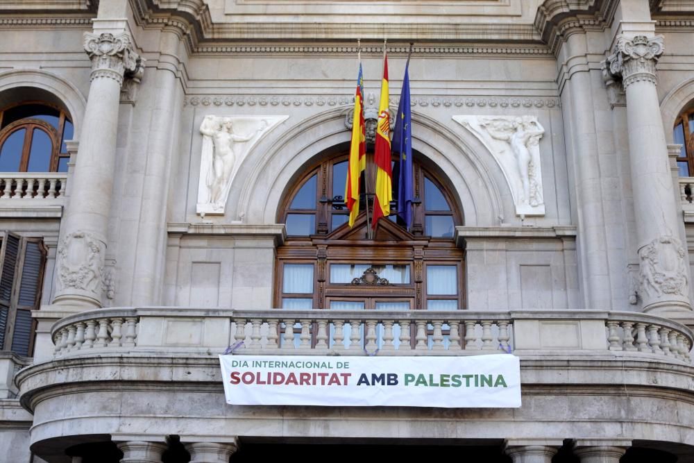 Concentración de apoyo a Gaza en València