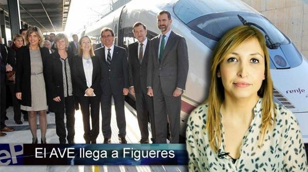 L’arribada de l’AVE a Figueres, a ’El informativo’.