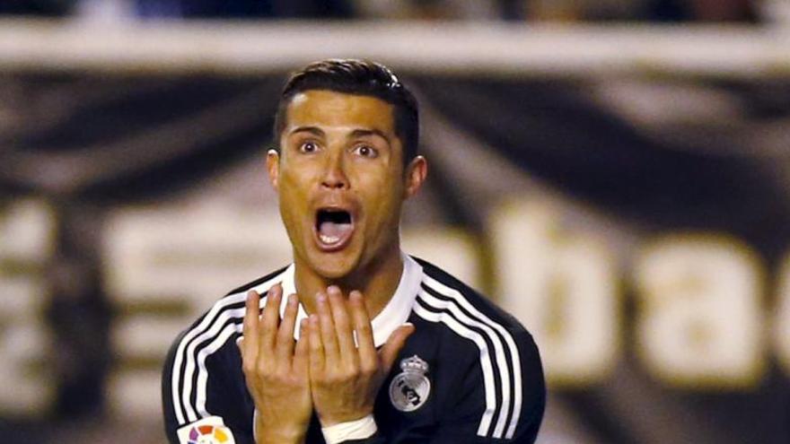 Cristiano Ronaldo durante el partido contra el Rayo.