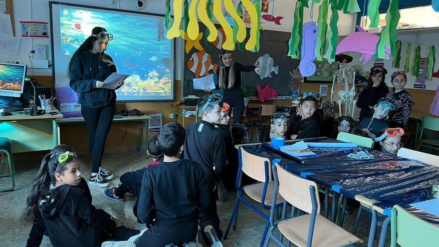 Alumnos del CEIP San Isidoro durante el ‘escape room’ con temática submarina. | CEIP SAN ISIDORO