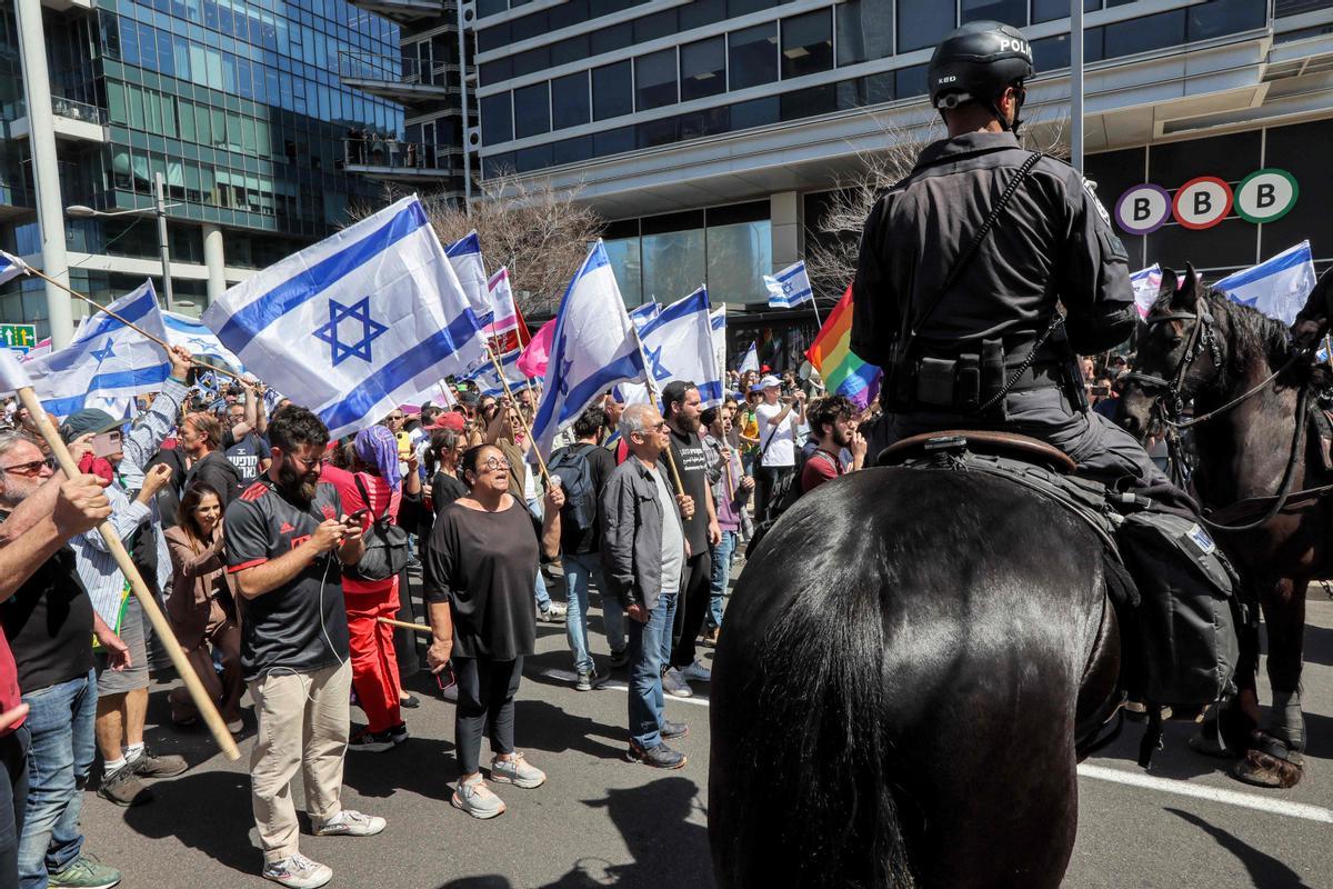 Protestas en Tel Aviv por la polémica reforma judicial del Gobierno de Netanyahu