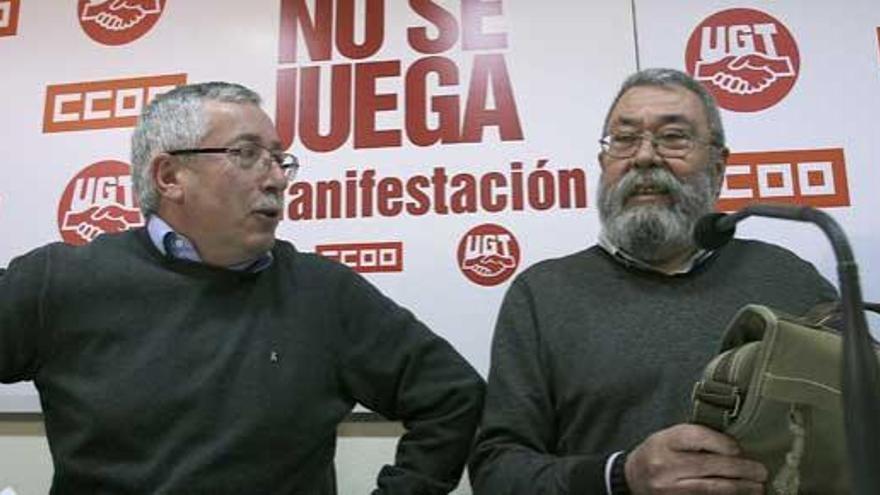 Toxo y Méndez, en la rueda de prensa.