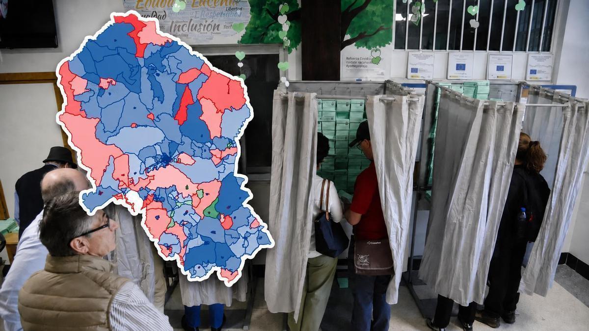 Cabinas en un colegio electoral de Córdoba en las elecciones andaluzas.