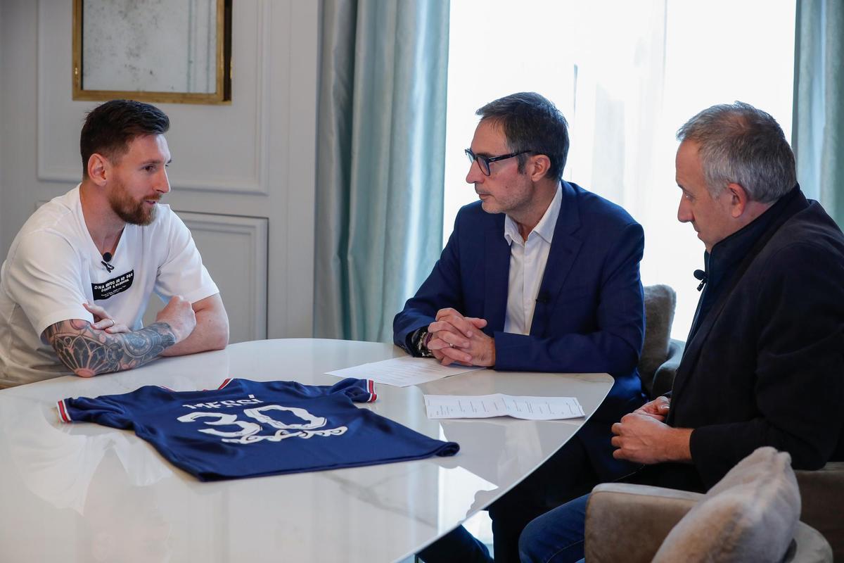 Lionel Messi, durante la entrevista.