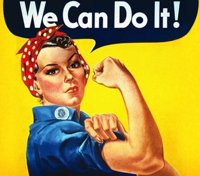 Cartel feminista diseñado por J. Howard Miller en 1943 que ha inspirado a Verdeliss en su camiseta feminista