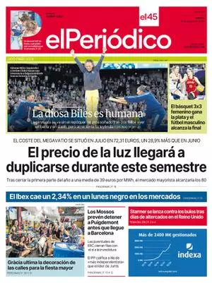 La portada de EL PERIÓDICO del 6 de agosto de 2024