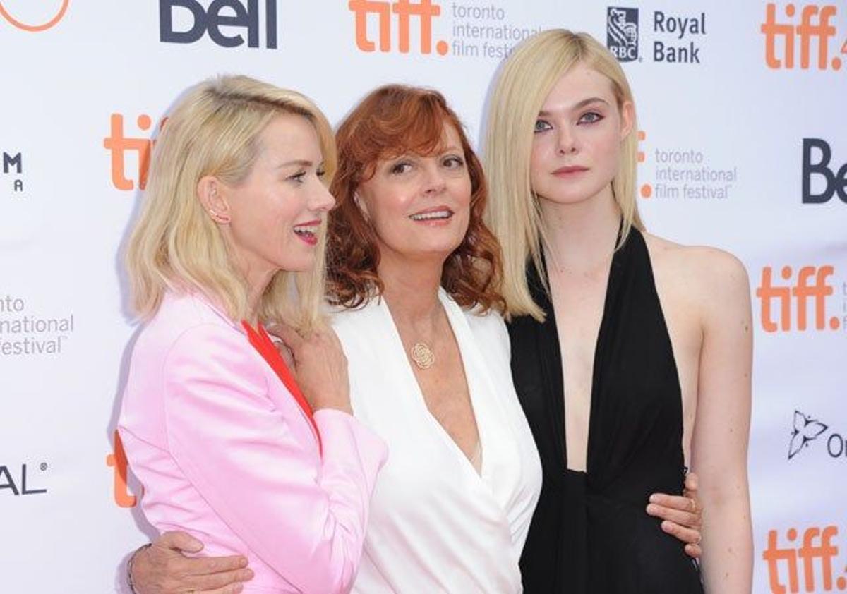 Naomi Watts, Susan Sarandon y Elle Fanning en la presentación de 'About Ray' en el TIFF 2015