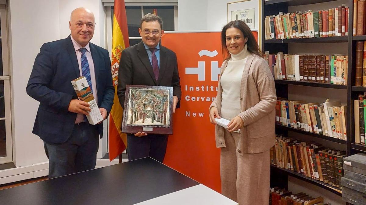 Antonio Ruiz e Inmaculada Silas en el Instituto Cervantes de Nueva York.