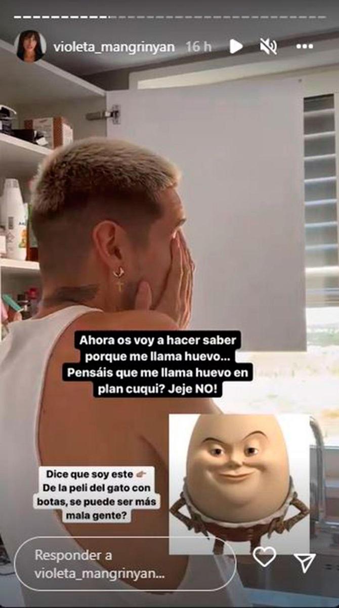Violeta Mangriñán explica por qué Fabio Colloricchio le llama huevo
