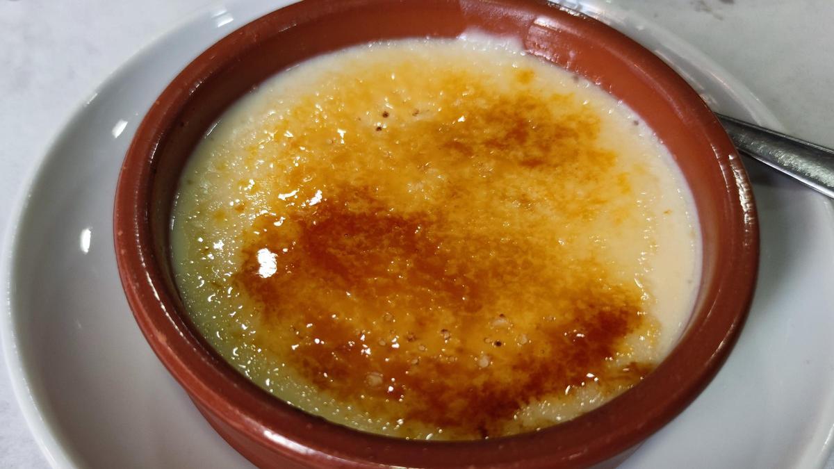 La crema catalana del restaurante Celler de l’Avi.