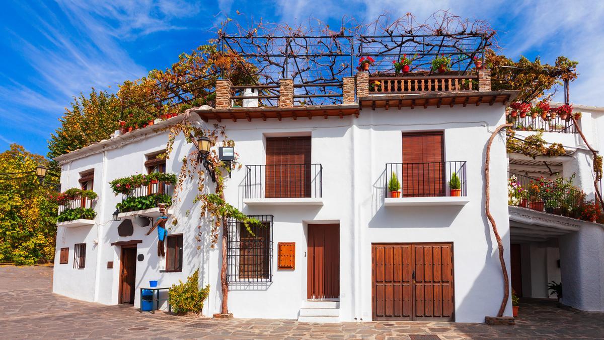 Casas blancas propias de la estética musulmana en Capileira