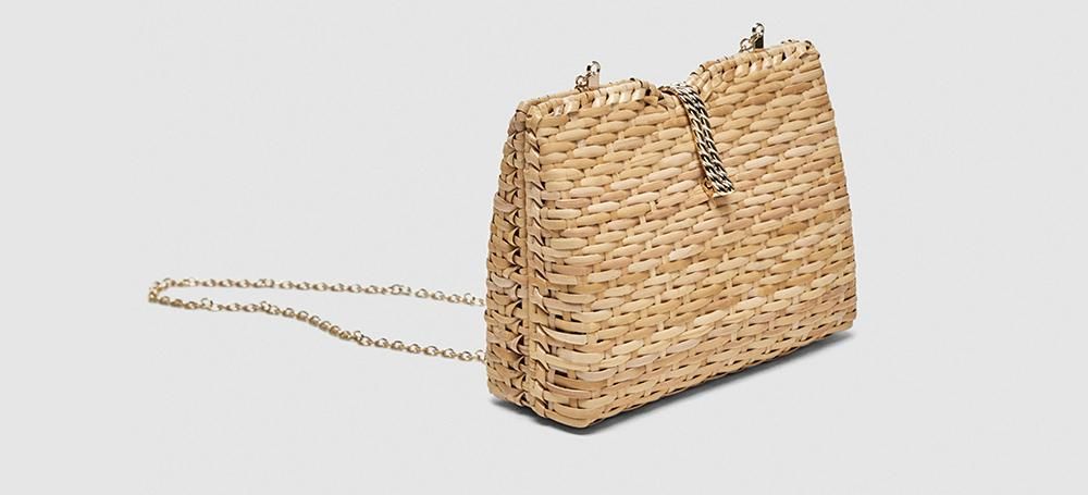 Clutch trenzado, de Zara