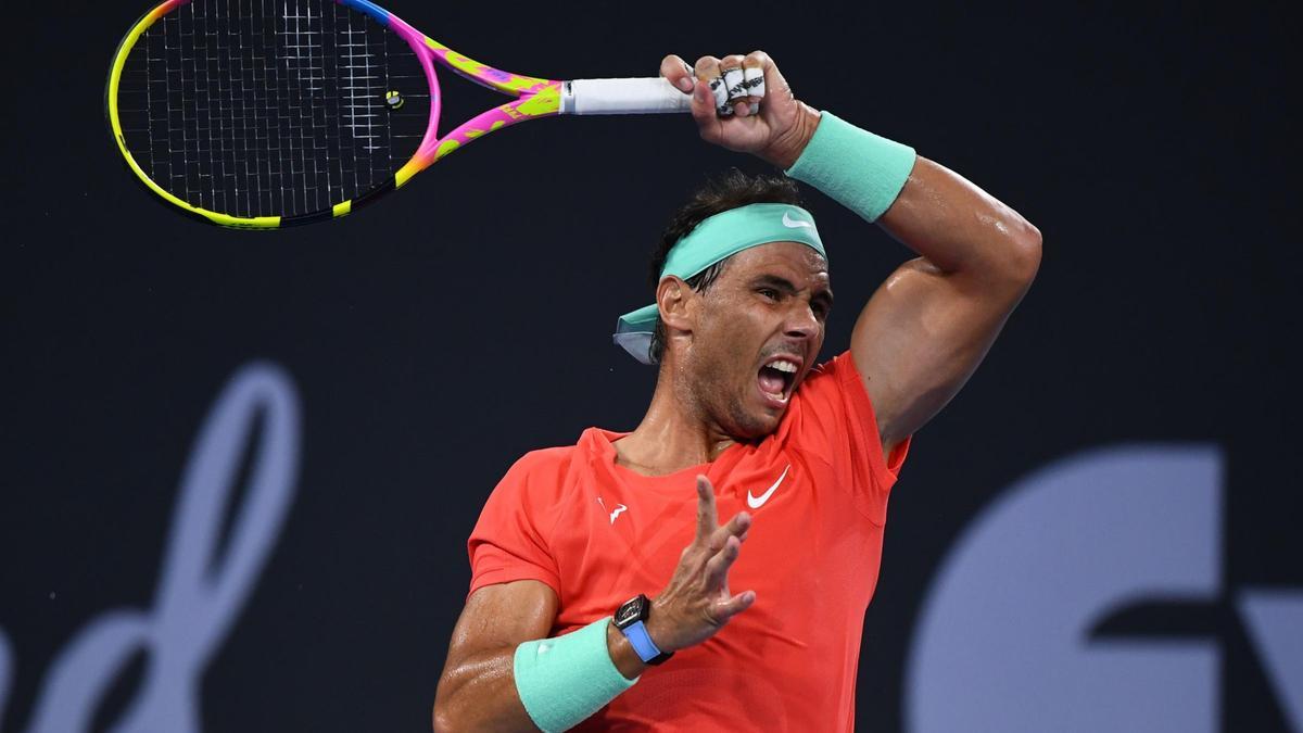 Rafa Nadal im Match gegen Jordan Thompson.