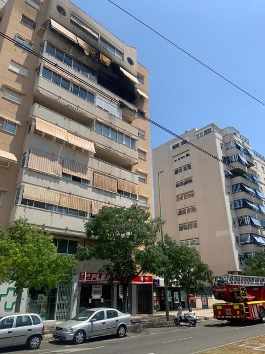 Incendio en un edificio de la zona de Miriam Blasco