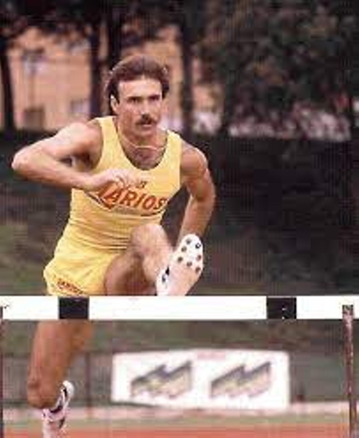 Javier Moracho en su época de atleta