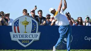 Jon Rahm, en la jornada de entrenamiento de la Ryder en Roma.