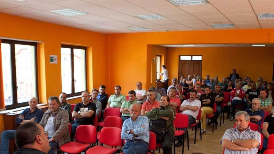 Una asamblea de prejubilados del SOMA el pasado mes.