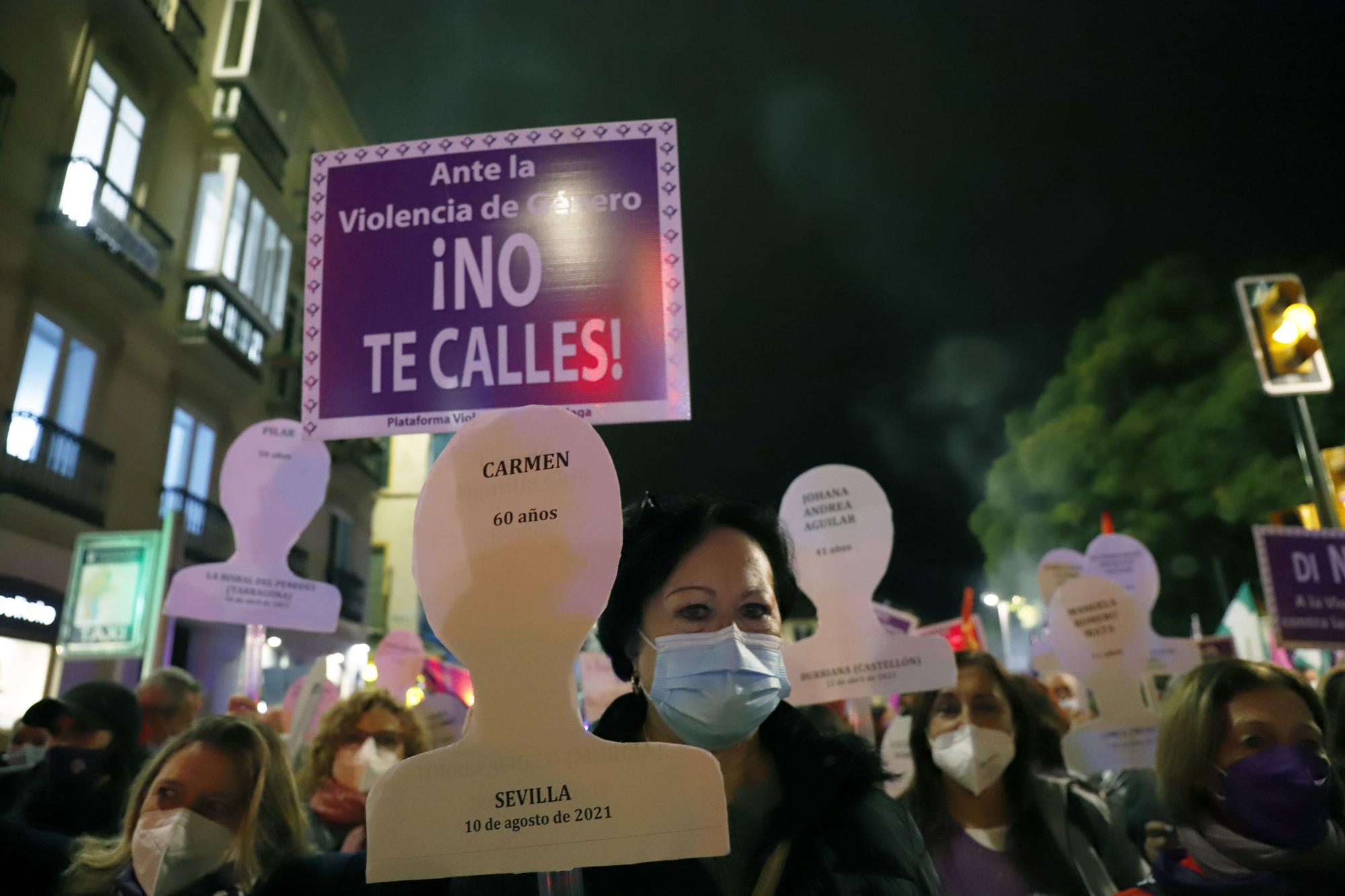 Manifestación del 25N contra la violencia machista en Málaga