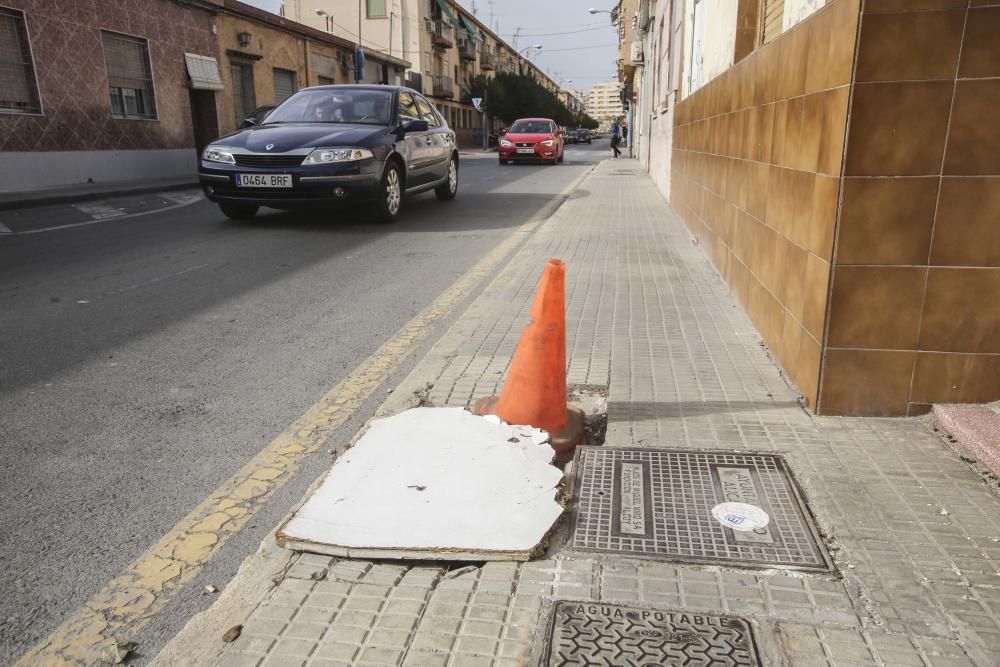 Agujeros en las calles de Alicante