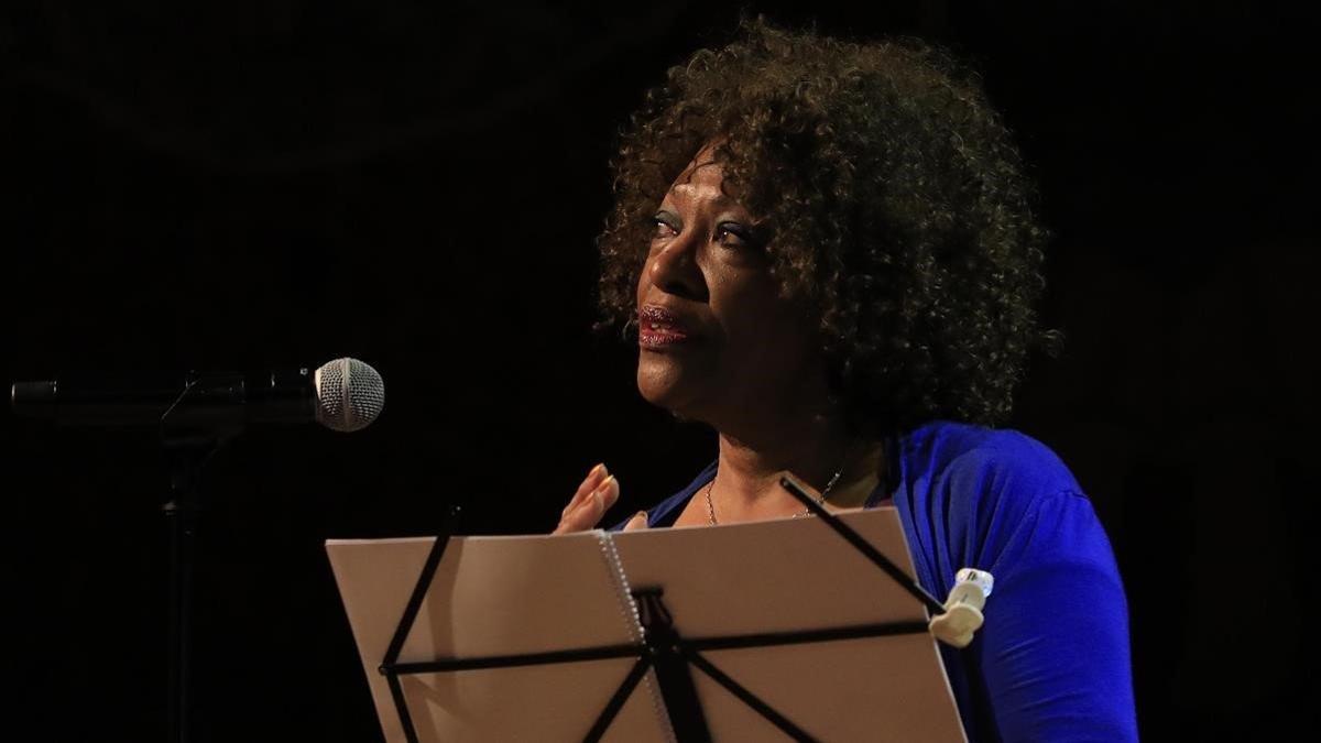 La poeta afroamericana Rita Dove, en el Palau de la Música, el pasado jueves.