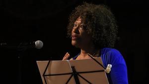 La poeta afroamericana Rita Dove, en el Palau de la Música, el pasado jueves. 