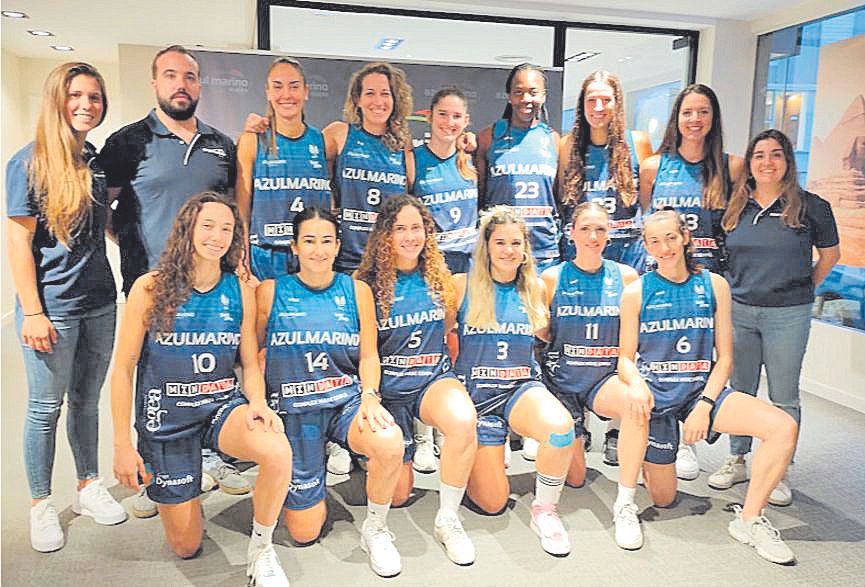 Equipo de Basket Femenino Azul Marino.