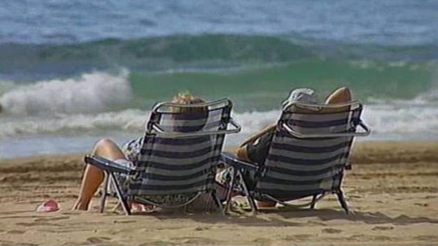 Baños de sol en Benidorm