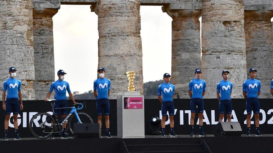 Presentación del Movistar en el Giro 2020